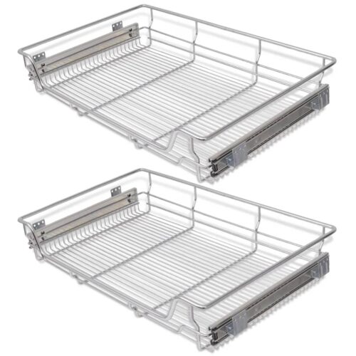 Pull-Out Wire Baskets 2pcs Silver 800mm - Image 2