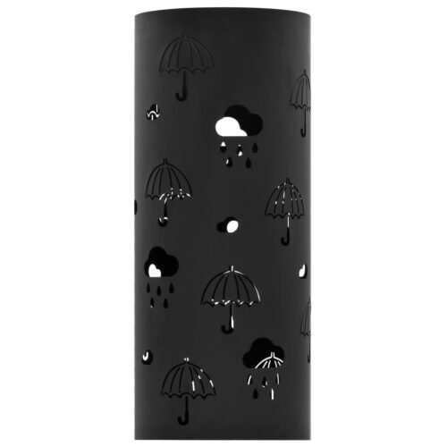 Umbrella Stand Umbrellas Steel Black - Image 2