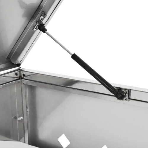 Quadruple Wheelie Bin Shed 240 L Stainless Steel - Image 6
