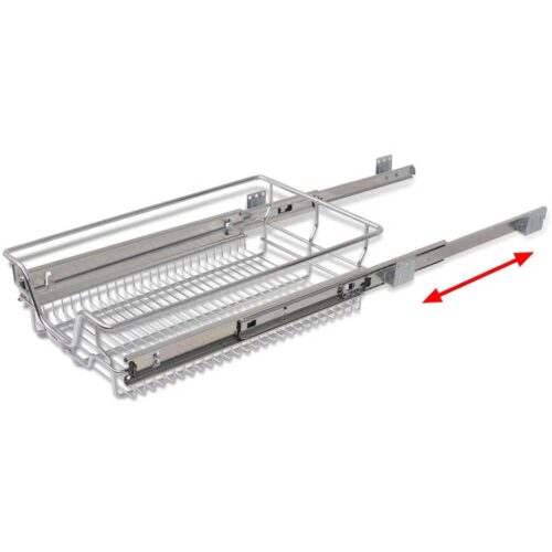 Pull-Out Wire Baskets 2pcs Silver 400mm - Image 6