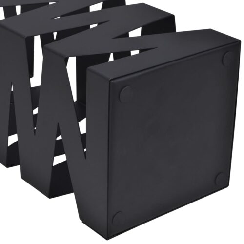 Black Square Umbrella Stand Storage Holder Walking Stick Steel 48.5cm - Image 4
