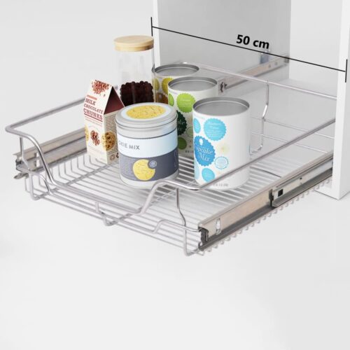 Pull-Out Wire Baskets 2pcs Silver 500mm