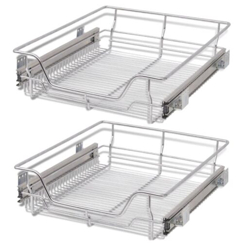 Pull-Out Wire Baskets 2pcs Silver 500mm - Image 2