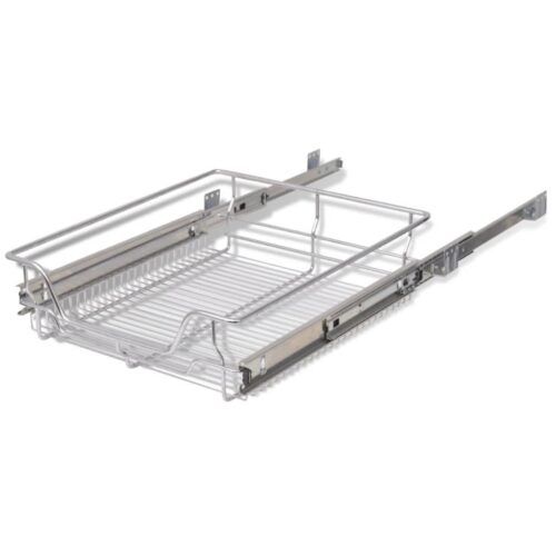 Pull-Out Wire Baskets 2pcs Silver 500mm - Image 6
