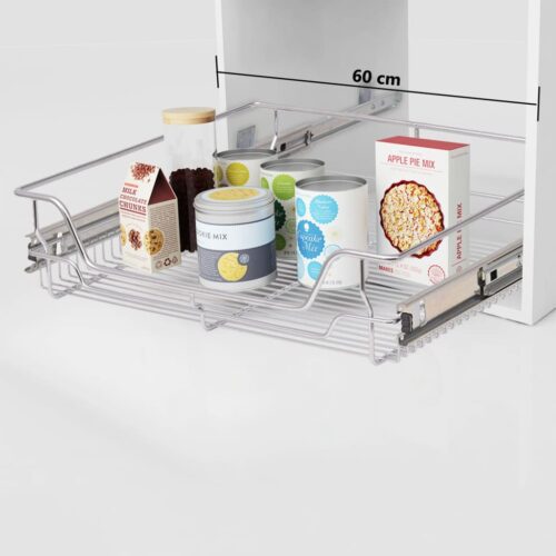 Pull-Out Wire Baskets 2pcs Silver 600mm