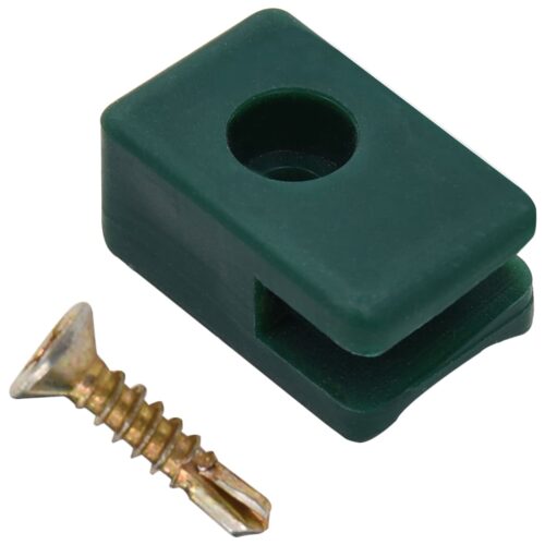 Garden Fence Wire Holder with Screw 100 Sets Green - Image 3