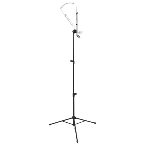 Music Book Stand Black Heavy Duty Steel Adjustable Height Sheet Holder 66-130cm - Image 4