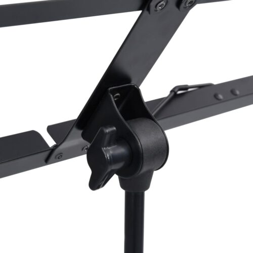 Music Book Stand Black Heavy Duty Steel Adjustable Height Sheet Holder 66-130cm - Image 8