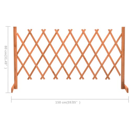 Garden Trellis Fence Orange 150x80cm Solid Firwood - Image 7