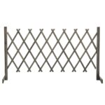 Garden Trellis Fence Grey 150x80cm Solid Firwood