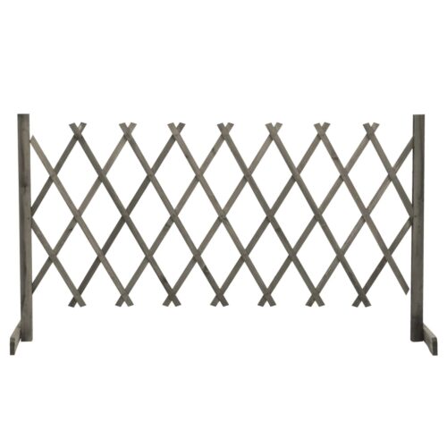Garden Trellis Fence Grey 150x80cm Solid Firwood