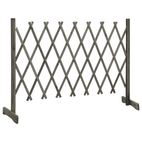 Garden Trellis Fence Grey 150x80cm Solid Firwood - Image 2