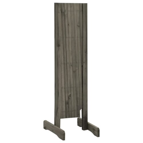Garden Trellis Fence Grey 150x80cm Solid Firwood - Image 4