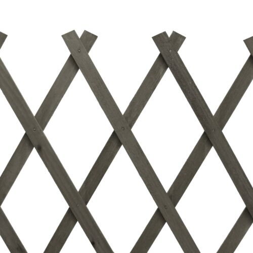 Garden Trellis Fence Grey 150x80cm Solid Firwood - Image 6