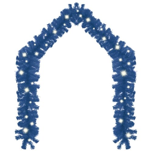 Christmas Garland with LED Lights 5m Blue - Image 2