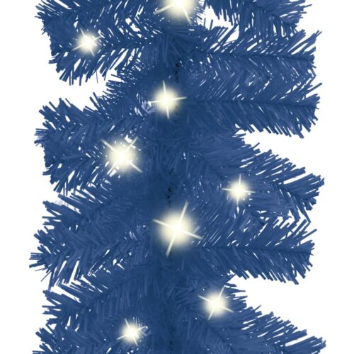 Christmas Garland with LED Lights 5m Blue - Image 4