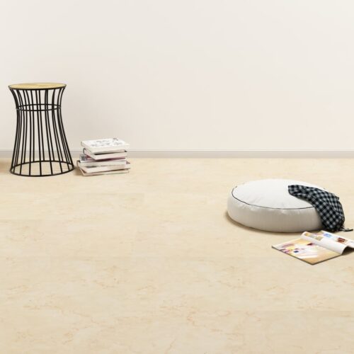 Self-Adhesive Flooring Planks DIY Stick-On Floor Tiles 20pcs PVC 1.86m Beige
