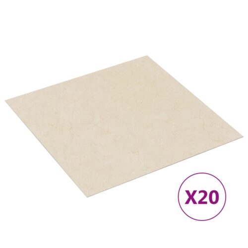 Self-Adhesive Flooring Planks DIY Stick-On Floor Tiles 20pcs PVC 1.86m Beige - Image 2
