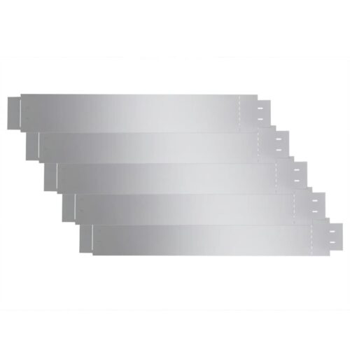 Set of 5 Flexible Lawn Fence Galvanised Steel 100 x 14cm - Image 2