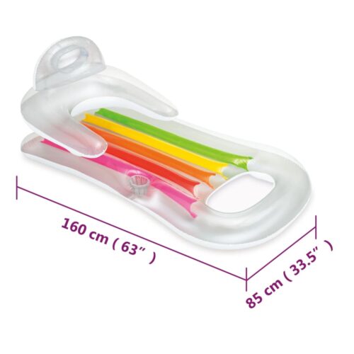 Inflatable Pool Lounger 160x85cm Vinyl - Image 4