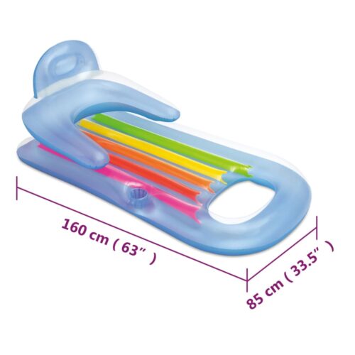 Inflatable Pool Lounger 160x85cm Vinyl - Image 5
