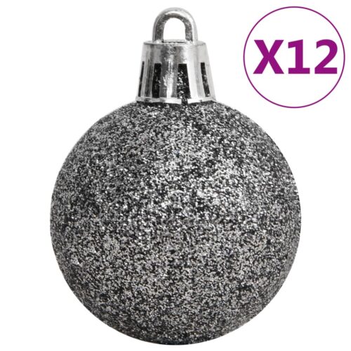 111-Piece Christmas Bauble Set White Grey Polystyrene - Image 6