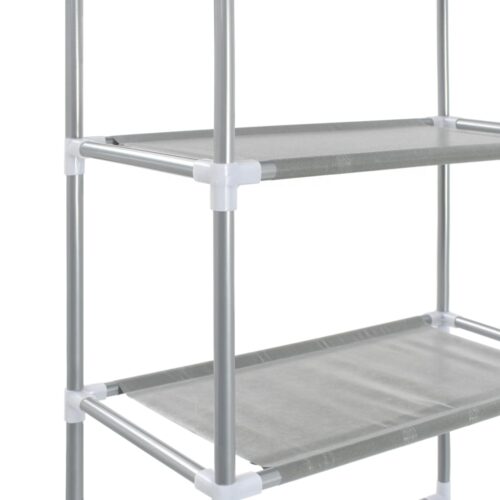 3-Tier Storage Rack over Toilet Silver 53x28x169cm - Image 7