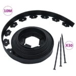 Flexible Lawn Edging with 30 Pegs 10m 5cm