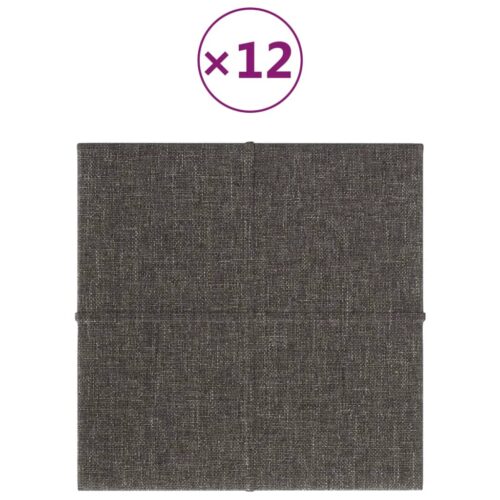 12pcs Wall Panels DIY Fabric Acoustics Foam Decor Headboard Dark Grey 30x30cm 1.08m - Image 2