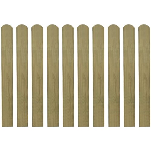 Impregnated Fence Slats 10pcs Wood 80cm