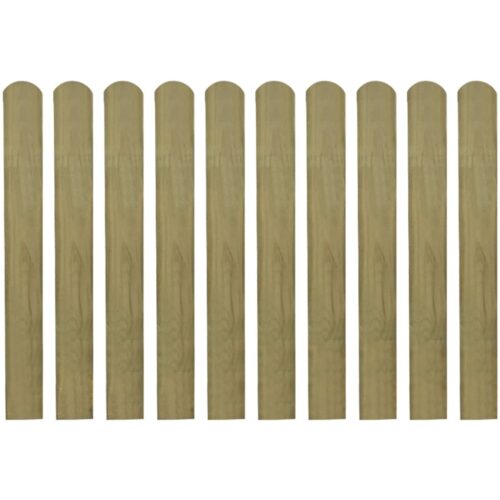 Impregnated Fence Slats 10pcs Wood 80cm - Image 2