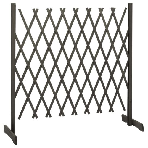 Garden Trellis Fence Grey 180x100cm Solid Firwood - Image 2
