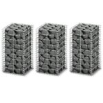 Gabion Set 3pcs Galvanised Wire 25x25x50cm