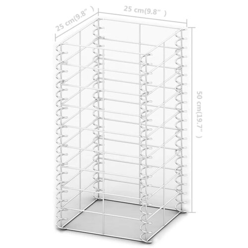 Gabion Set 3pcs Galvanised Wire 25x25x50cm - Image 4