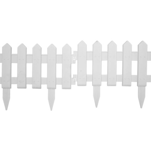 Lawn Edgings 25pcs White 10m PP - Image 6