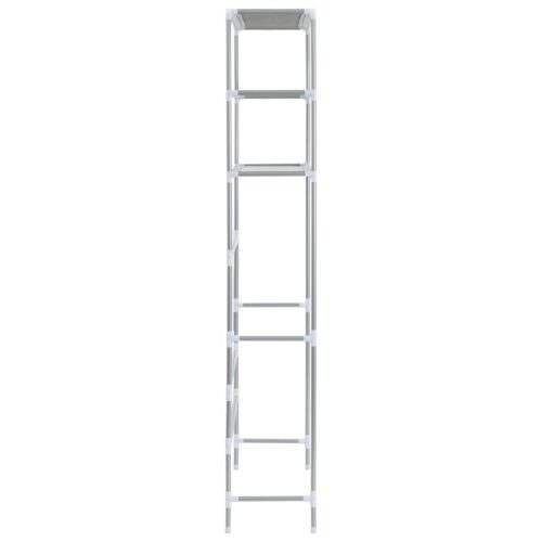 3-Tier Storage Rack over Laundrymachine Silver 69x28x169cm - Image 5