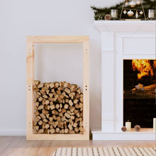 Firewood Rack 60x25x100cm Solid Wood Pine