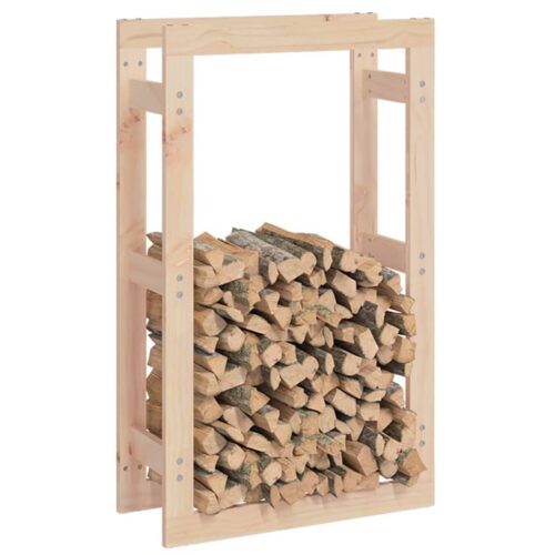 Firewood Rack 60x25x100cm Solid Wood Pine - Image 4