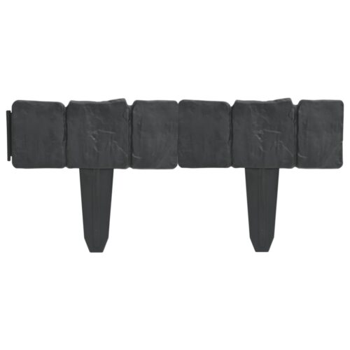 Plastic Garden / Lawn Fence Stone Look 41pcs 10m - Image 3
