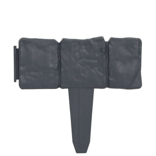 Lawn Fence Stone Look 41pcs Plastic 10 m - Image 3