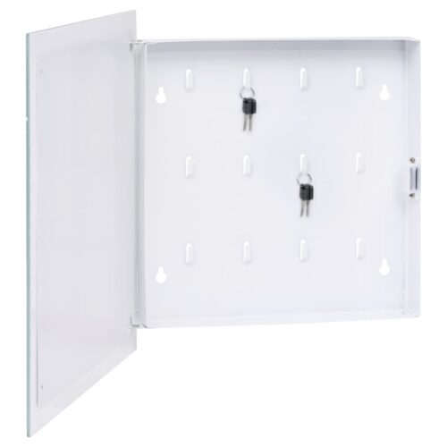 Key Box with Magnetic Board White 35x35x5.5cm - Image 2