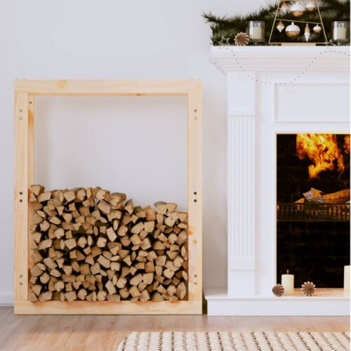 Firewood Rack 80x25x100cm Solid Wood Pine