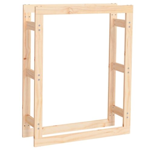 Firewood Rack 80x25x100cm Solid Wood Pine - Image 2