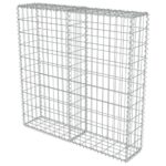 Gabion Wall with Covers Galvanised Steel 100x20x100cm