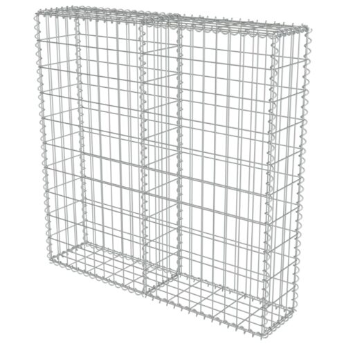 Gabion Wall with Covers Galvanised Steel 100x20x100cm