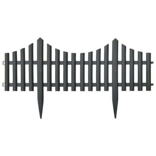 Lawn Edgings 17pcs Anthracite 10m PP - Image 3