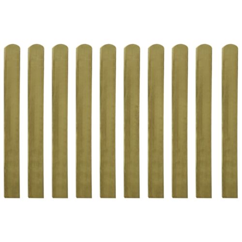 Impregnated Fence Slats 10pcs Wood 100cm