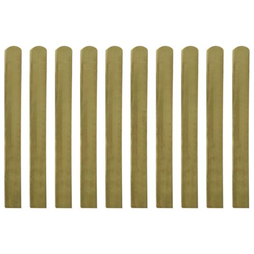 Impregnated Fence Slats 10pcs Wood 100cm - Image 2