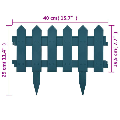 Lawn Edgings 25pcs Green 10m PP - Image 8