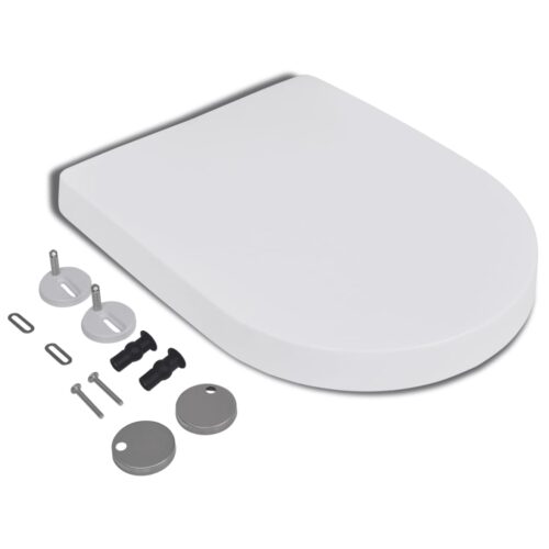 Soft-Close Toilet Seat with Quick-release Design White Square - Image 4